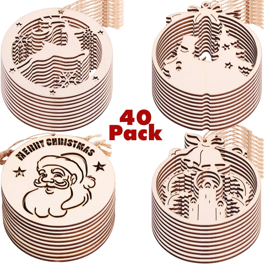 Wooden Chirstmas Decor Hanging Decor Wooden Christmas Storage Crate Box Christmas Tree