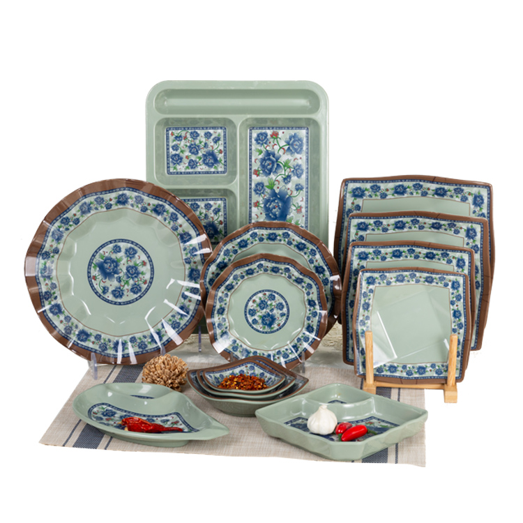 vintage chinese style melamine restaurant plates