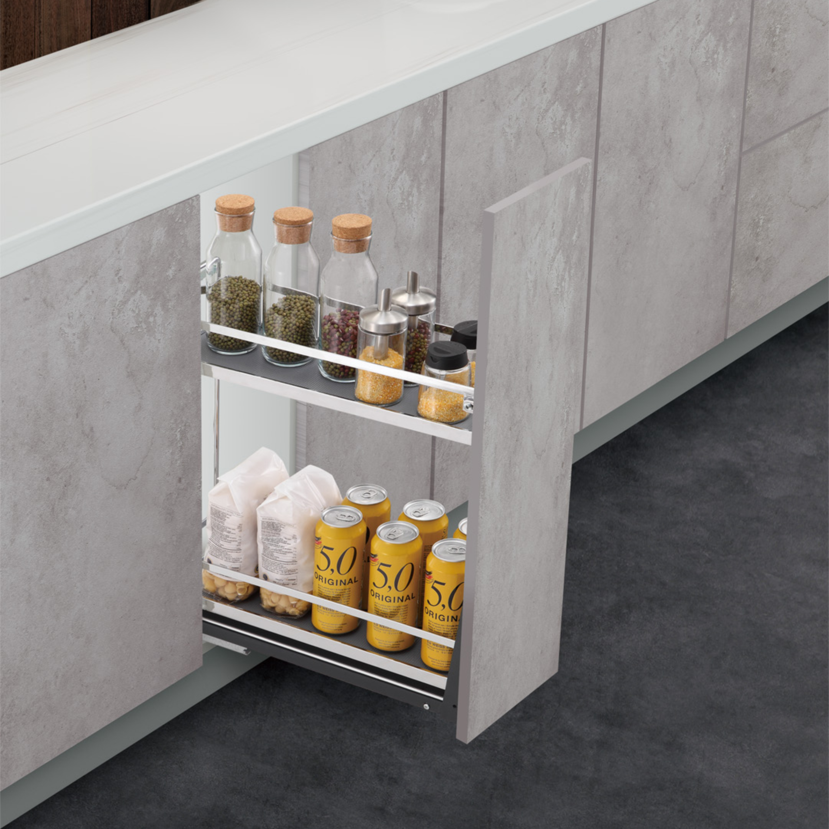 Bottle Pull out Basket kitchen basket kitchen accessories