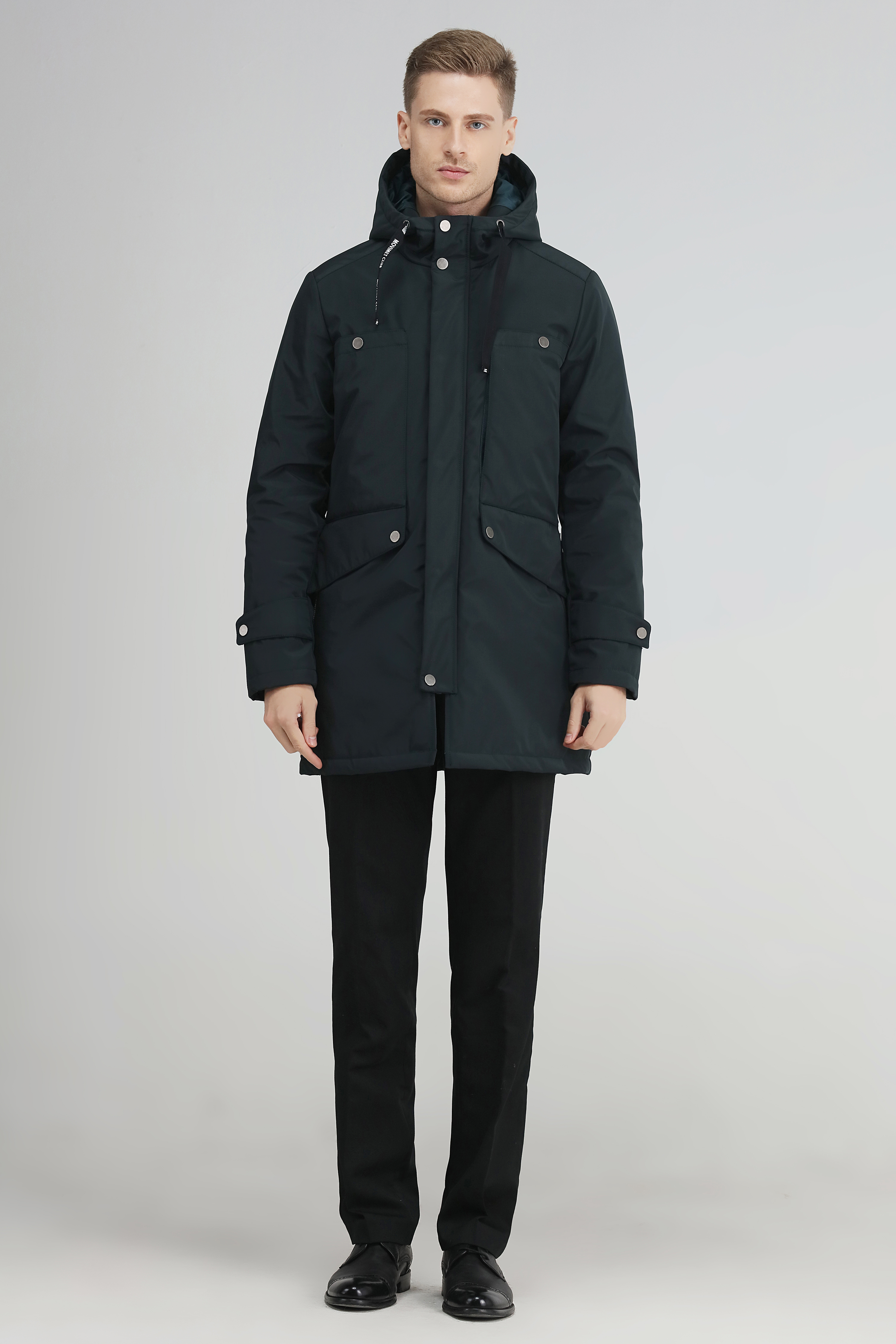 men's long parka padded coat