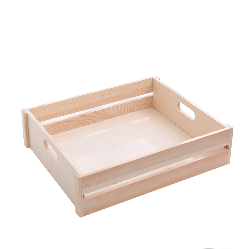 Wooden crate with natural color