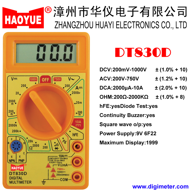 Digital Multimeter Dt830d