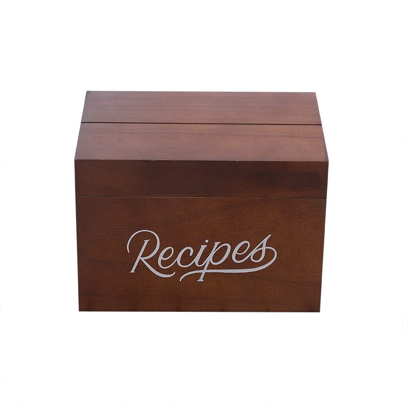Wooden recipe box