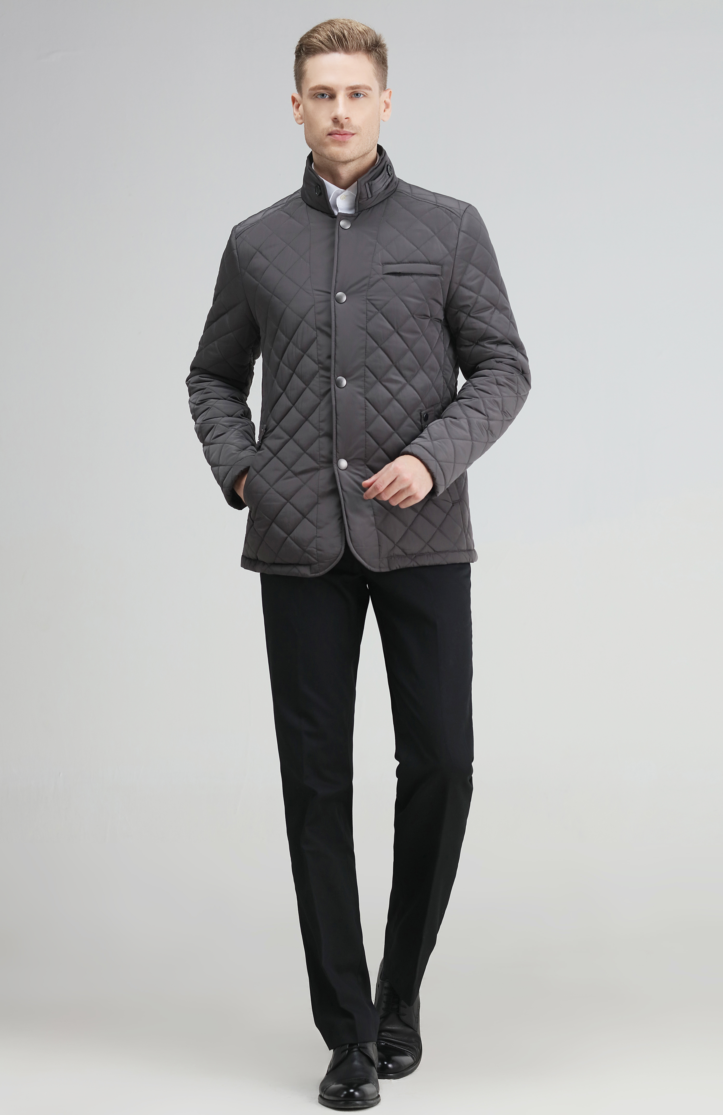 men' s quilted padded jacket