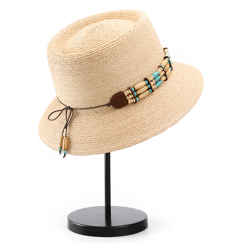 Summer ladies fold natural spring/summer beach hat