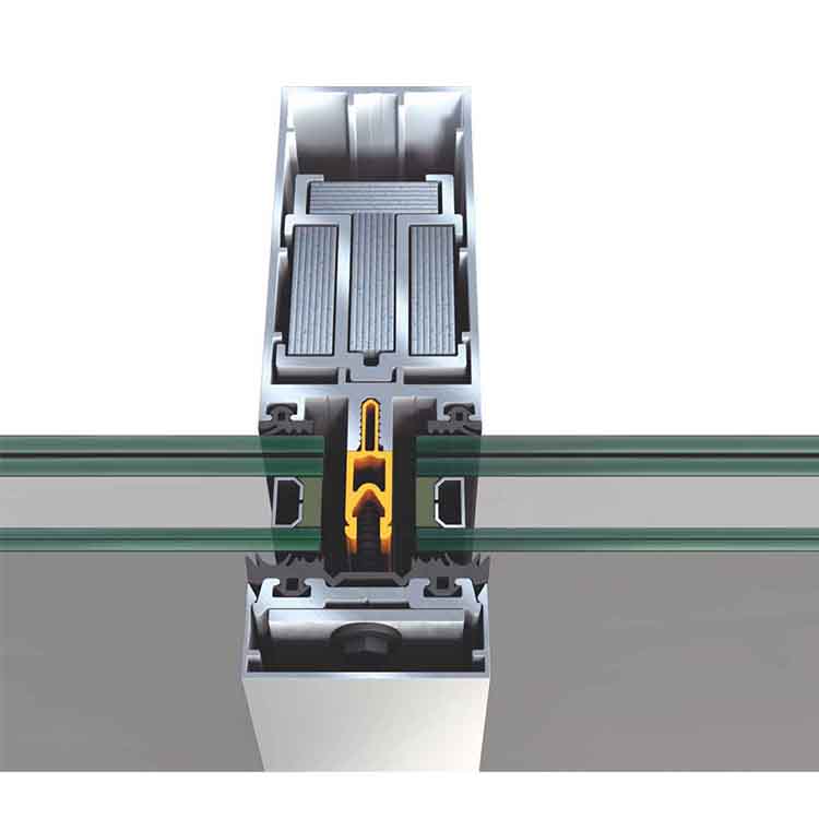 001a Lower price Aluminium extrusion glass curtain wall frame profiles
