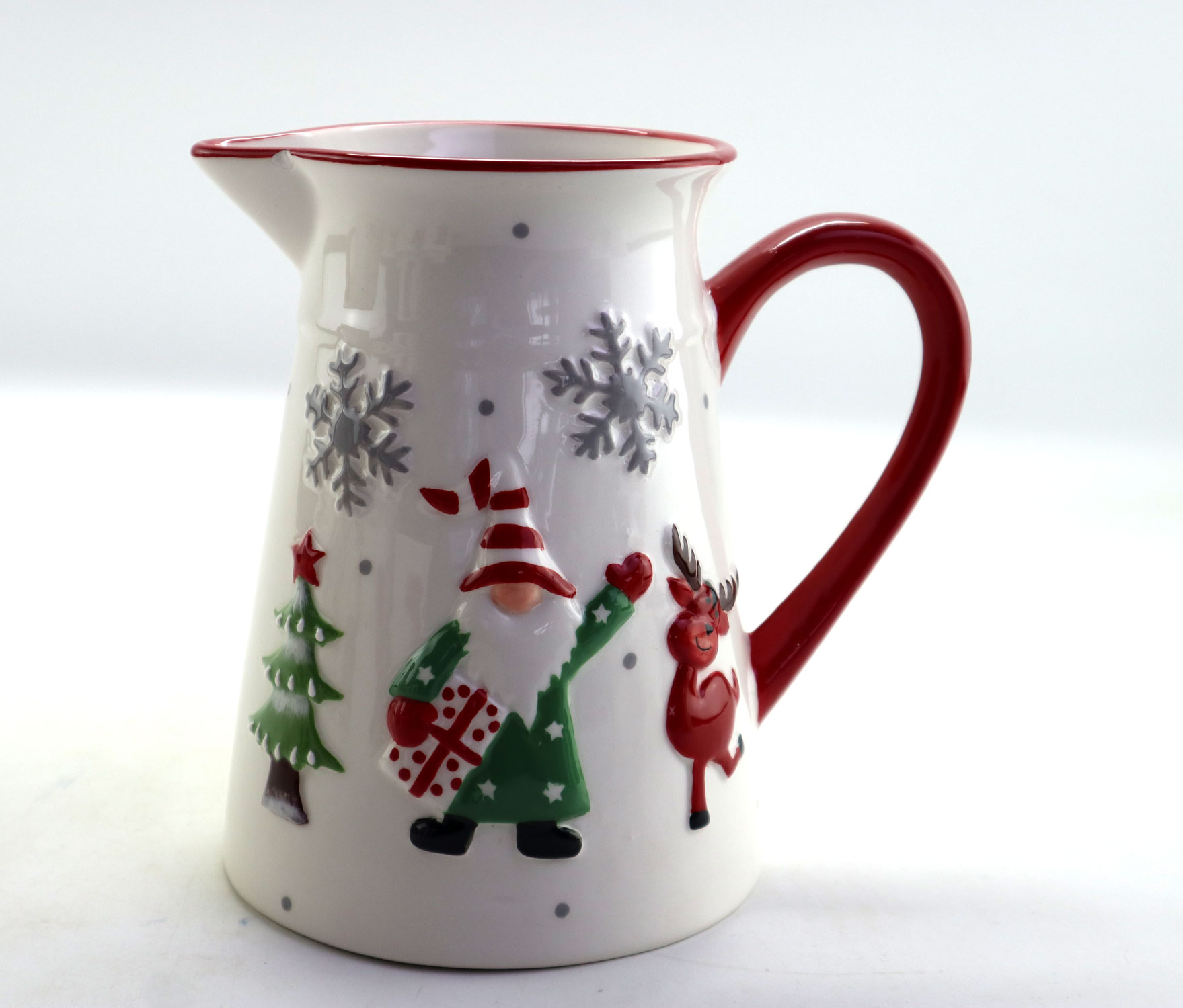 Christmas jug,xmas jug, water jug, ceramic jug
