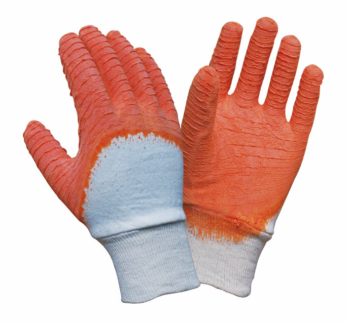 Latex 3/4 coated safety gloves with jersey lining