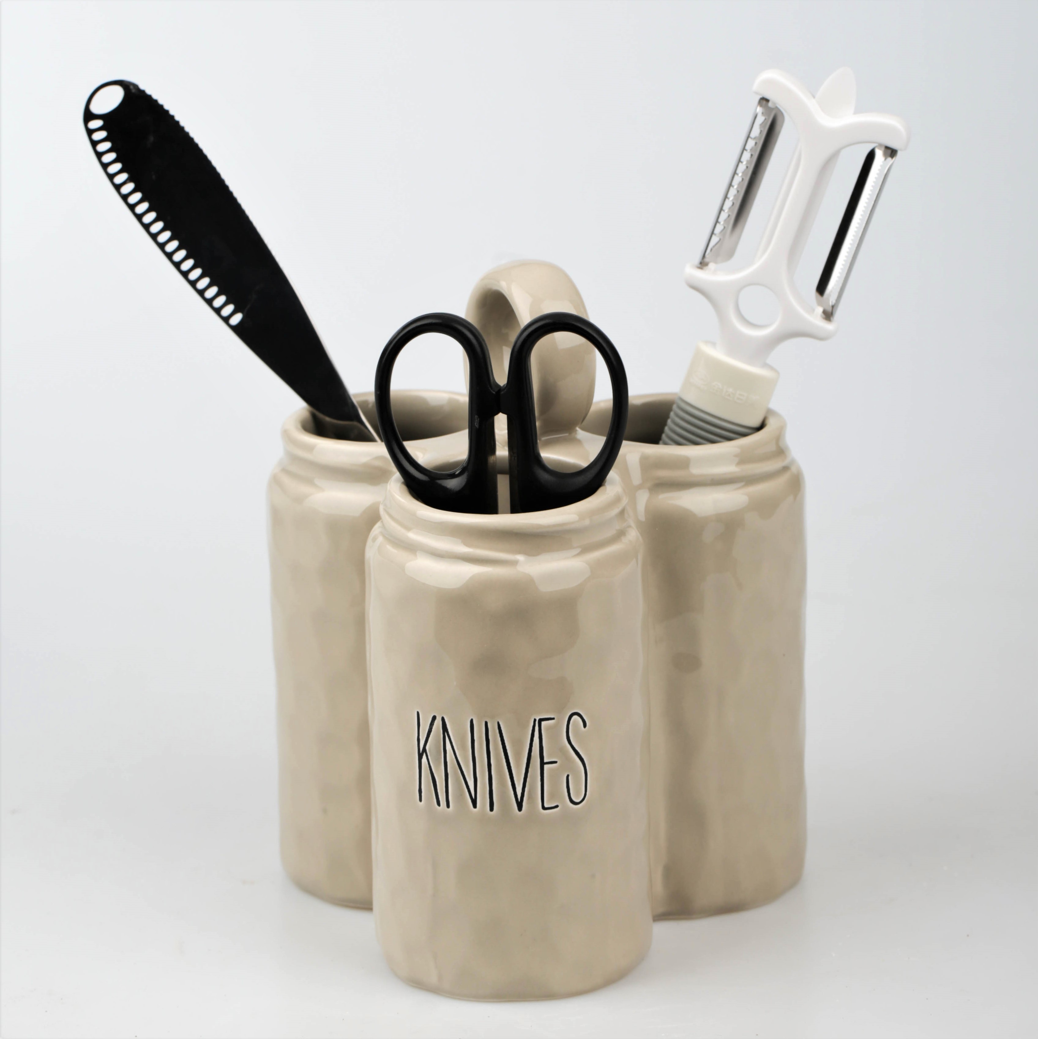 Kitchen integrated multi-functional ceramic storage jar