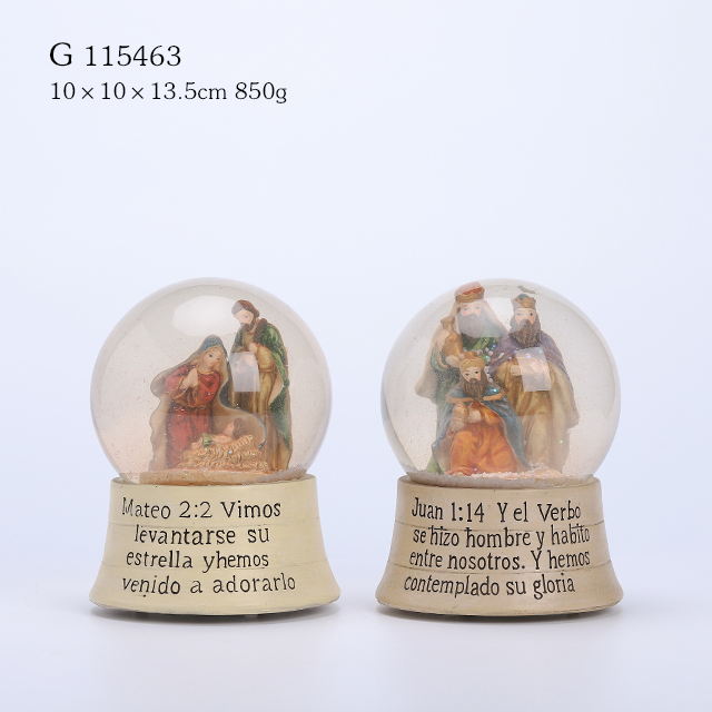 2/A Polyresin Naativity Design Waterball