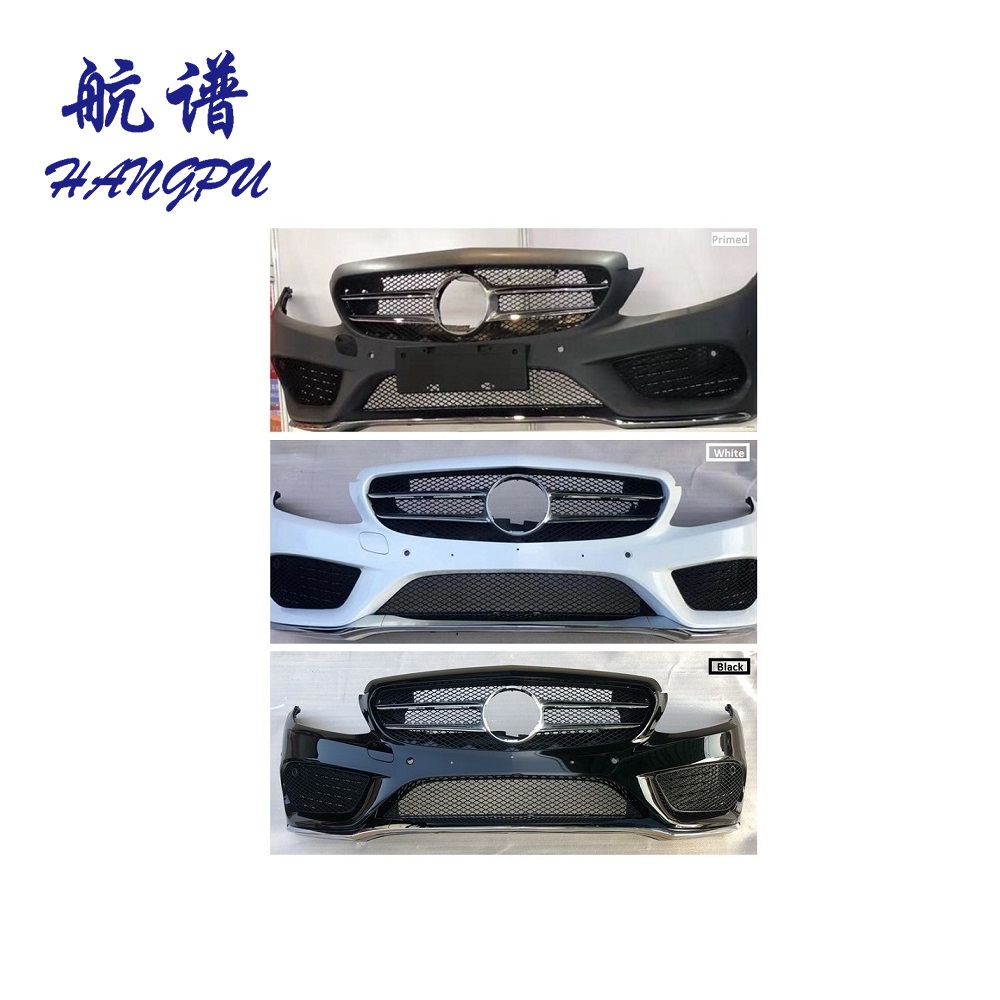 Front bumper set for Mercedes C Class W205 AMG