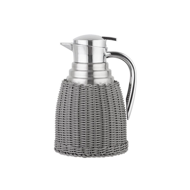 Hot Sale Pastoral Style Rattan Tea Set Thermos Vacuum Coffee Pot