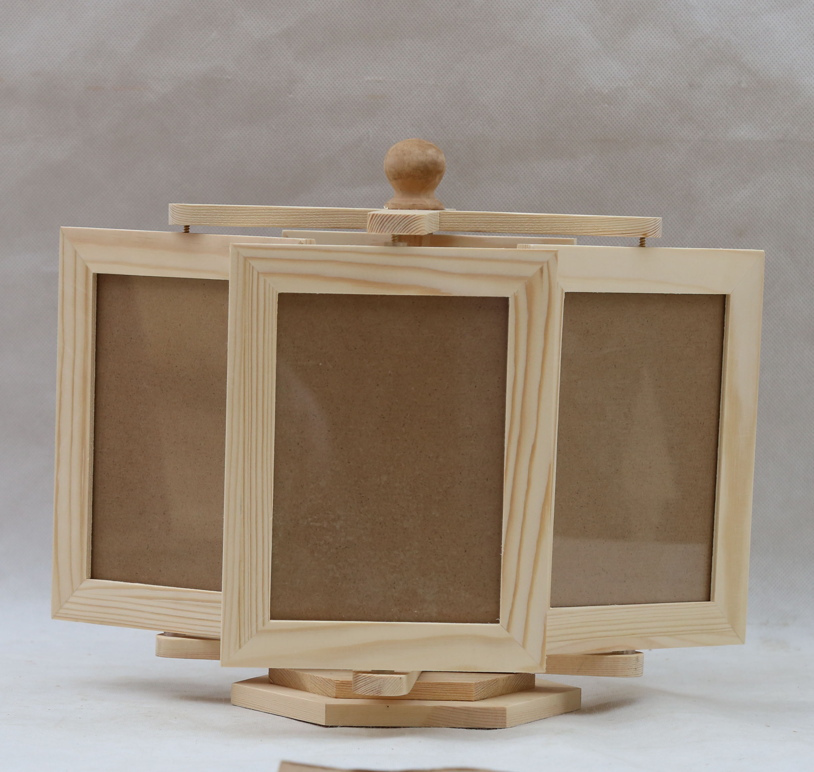 Natural color wooden photo frame