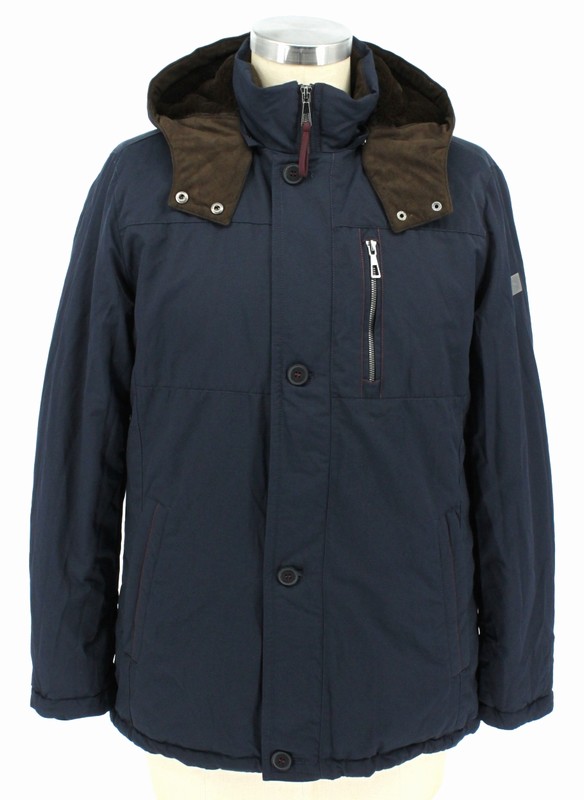 Men's padded coat with detachable hood