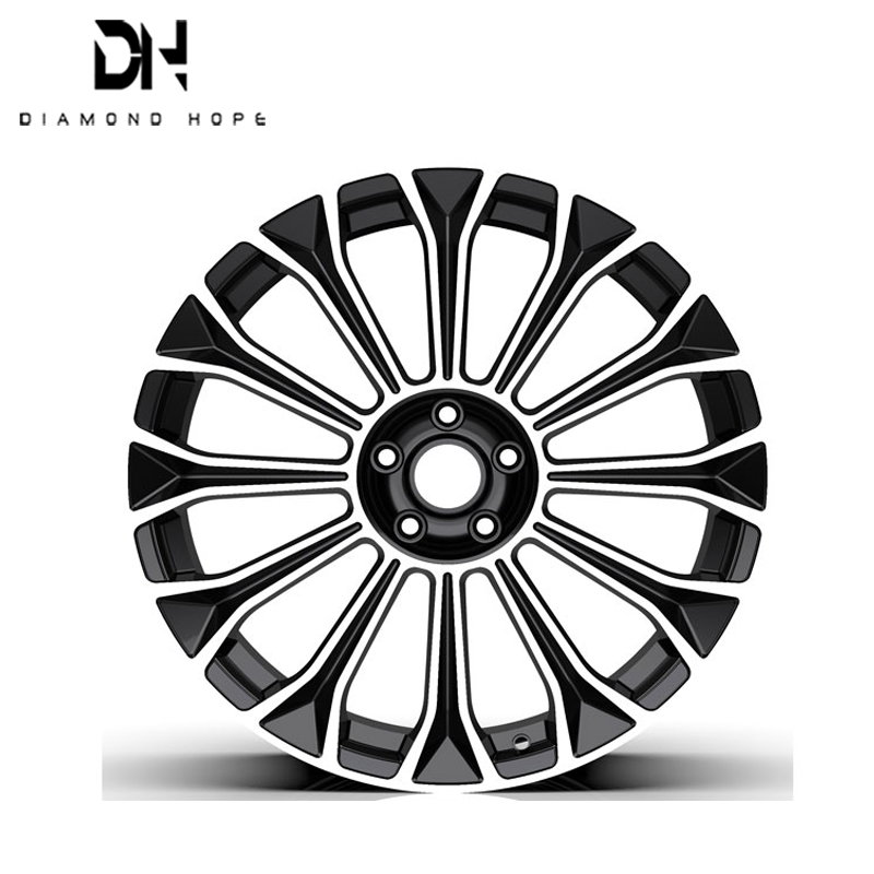 DH-Y0280 20 inch 5x112 black machine face alloy wheel rims