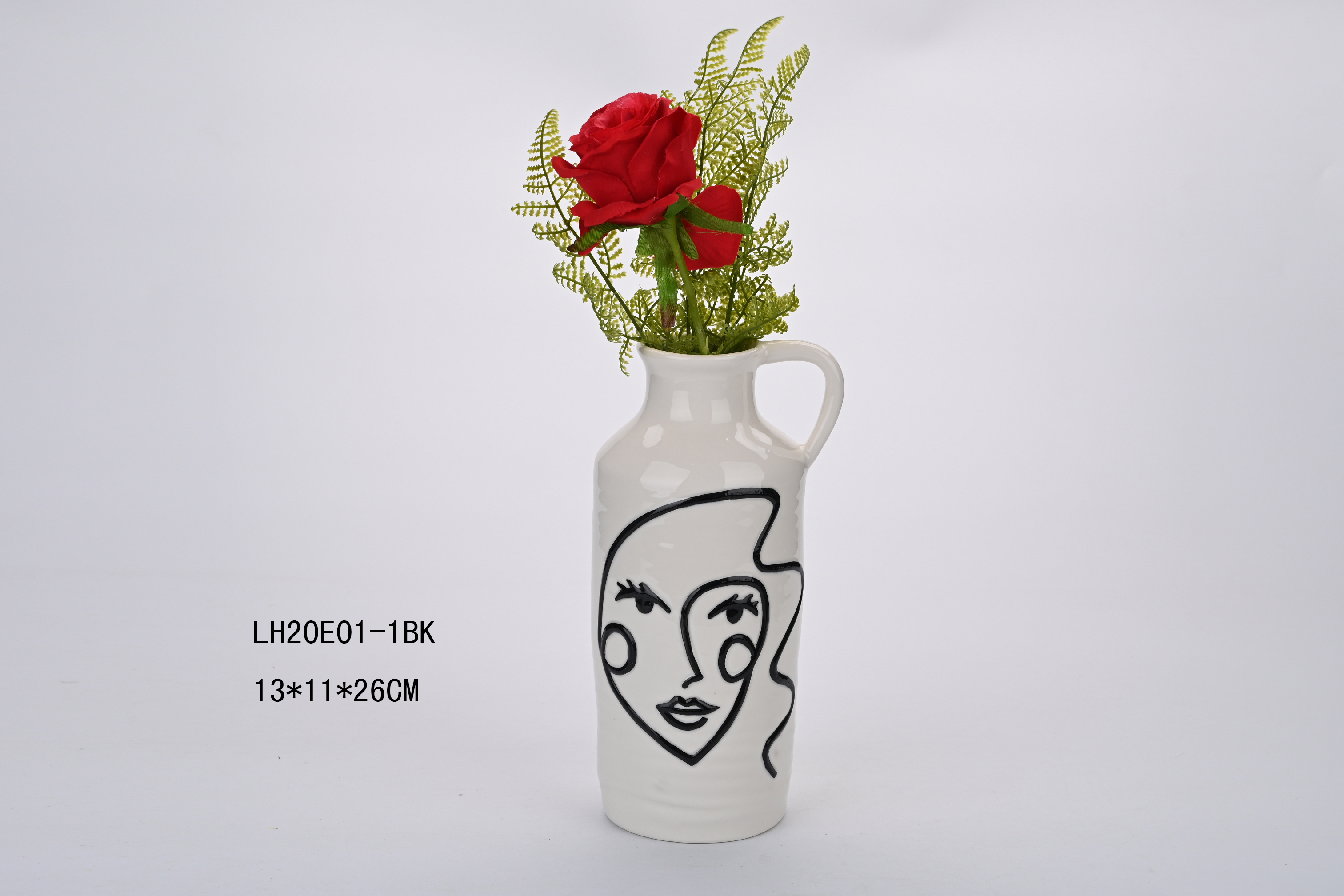 white flower pot