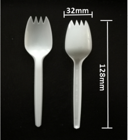 Disposable plastic spork