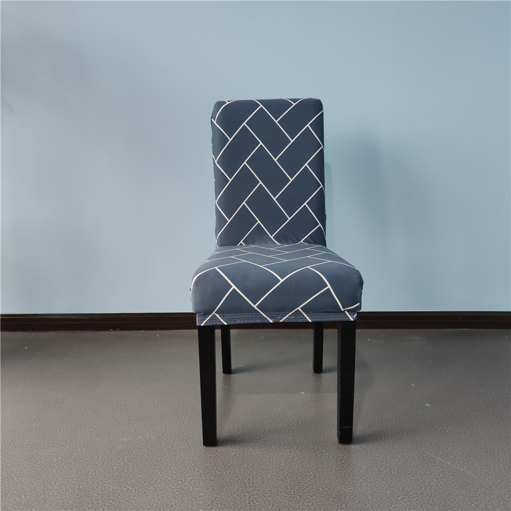 Printed spandex chair cover for dining room