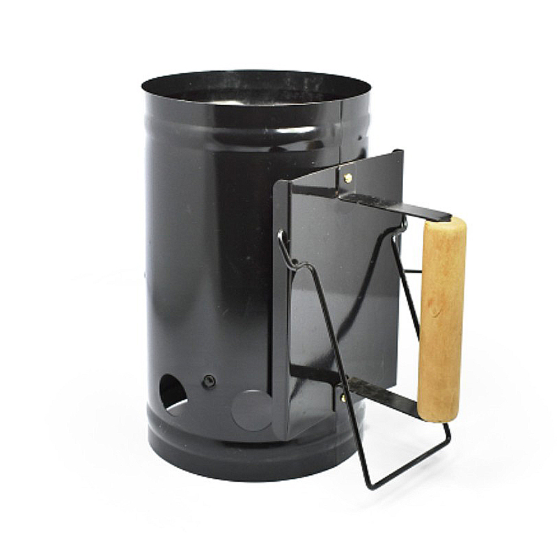 Charcoal Starter W/Wood Handle