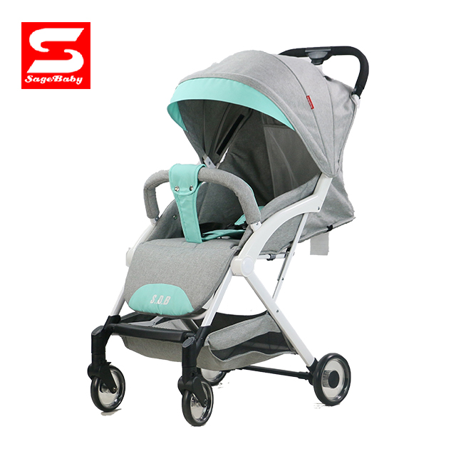 Sagebaby classic white painting baby buggy T400-S GN with pulling rod