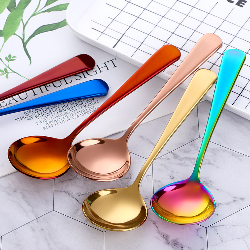 stainless steel round spoon