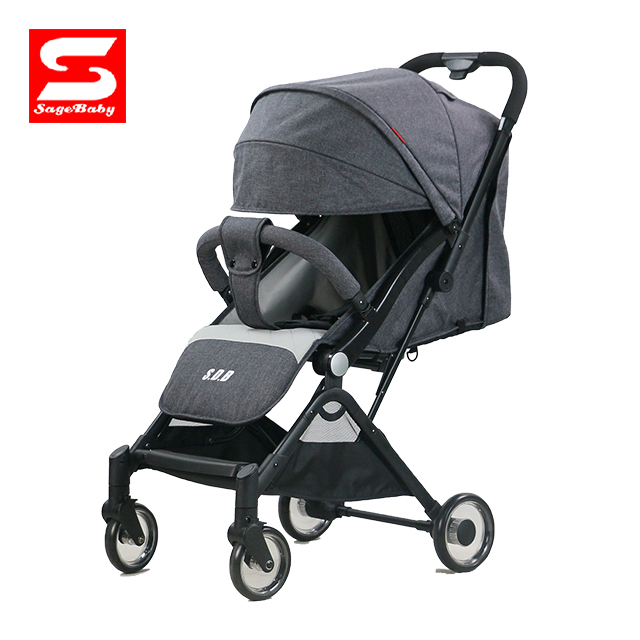 Sagebaby T601 grey travel baby pushchair w luggage rod