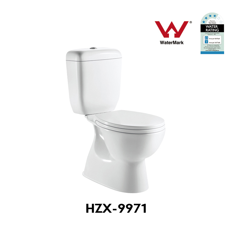 Washdown two pieces toilet,S-trap,Watermark,WELS(HZX-9971)