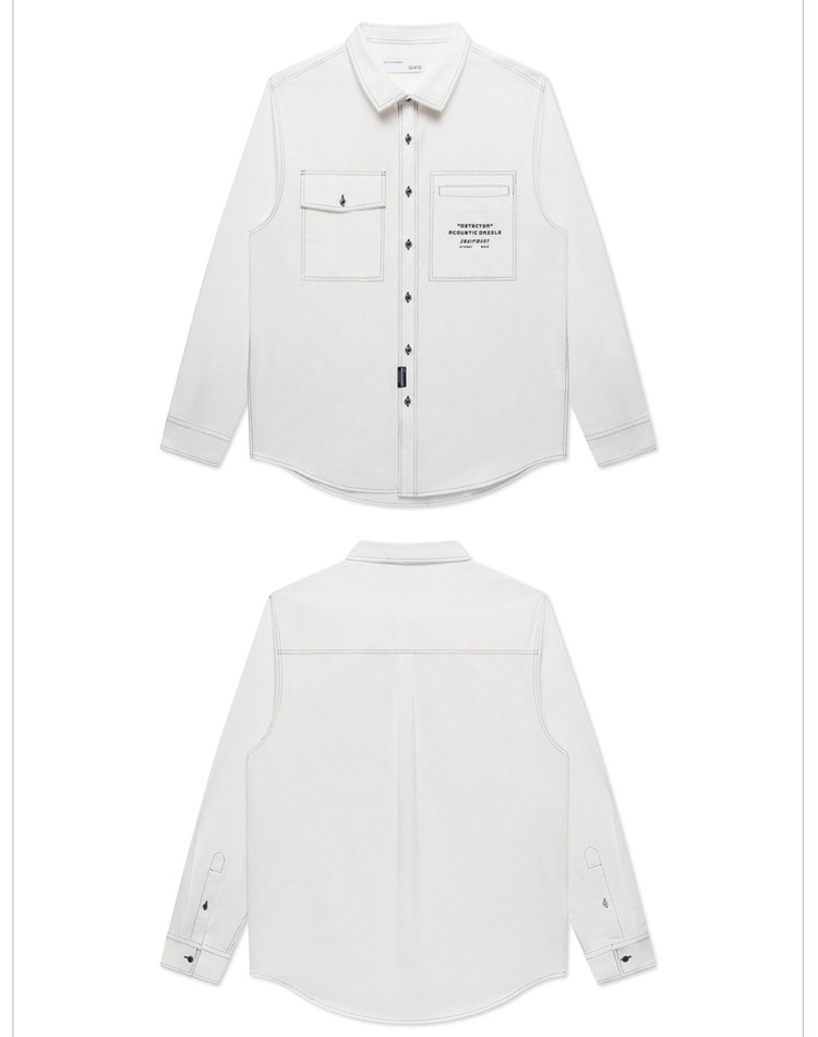 Factory price personalized men buttoned casual corduroy solid color shirt jacket with logo custom