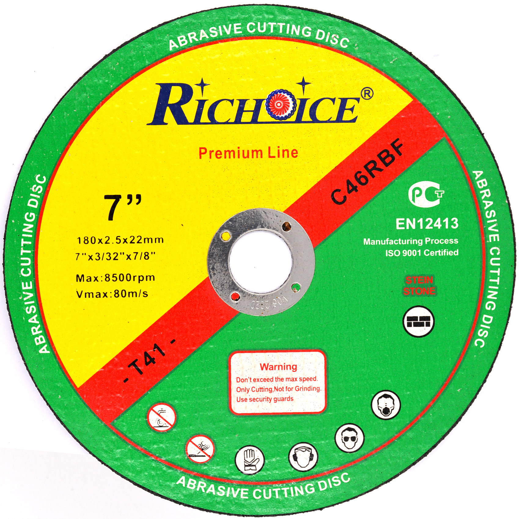 180mm Abrasive cutting disc for cutting stone