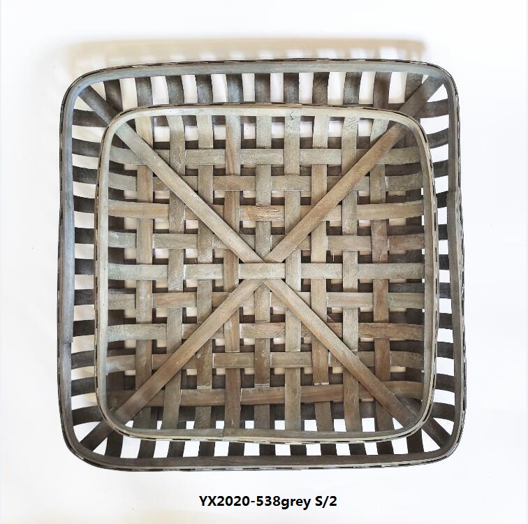 Chipwood basket for decoration