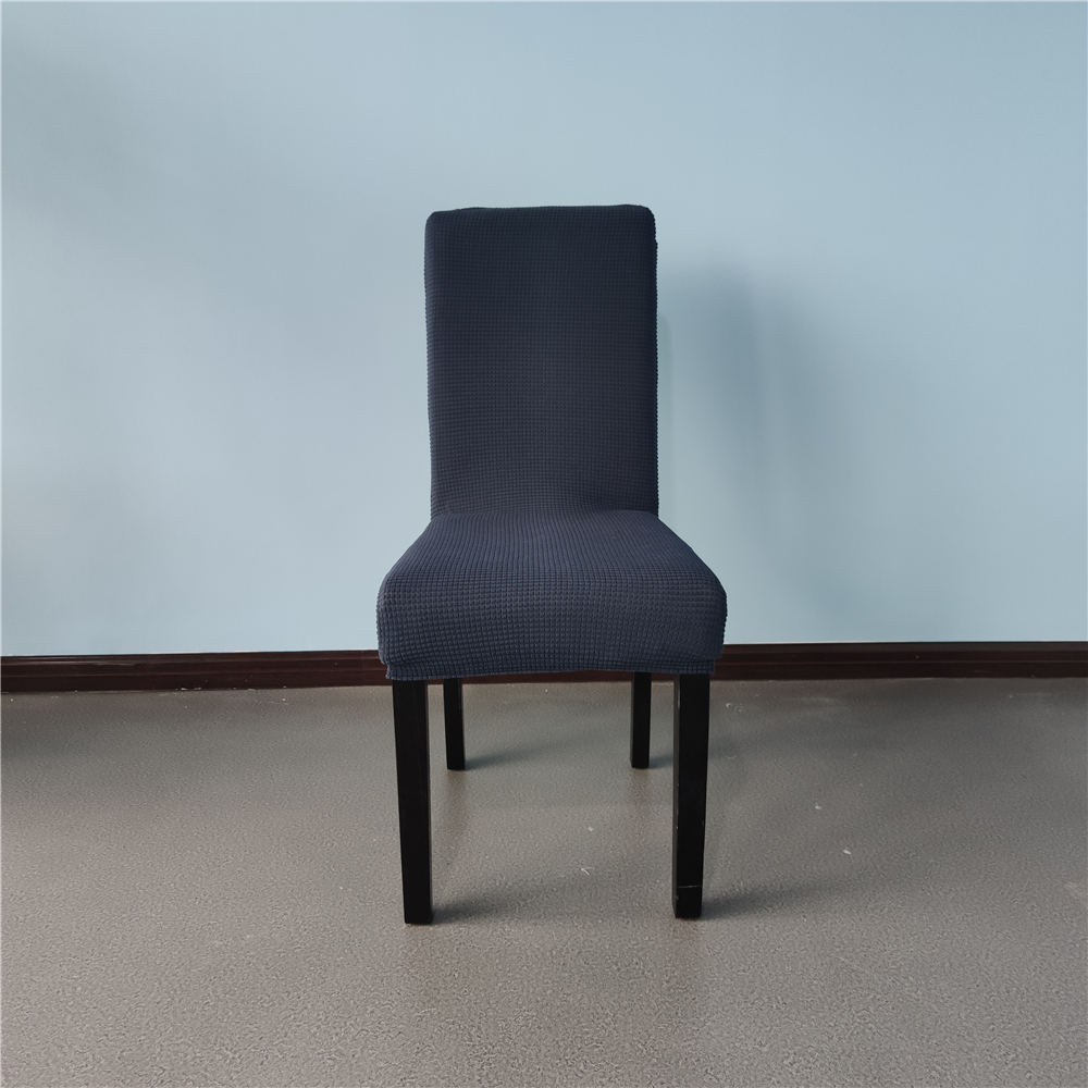 Blue fleece stretch banquet chair slipcover chair cover for dining room