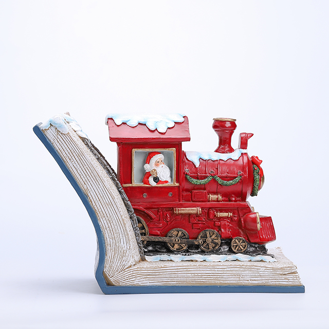 Santa drive train with LED in the book