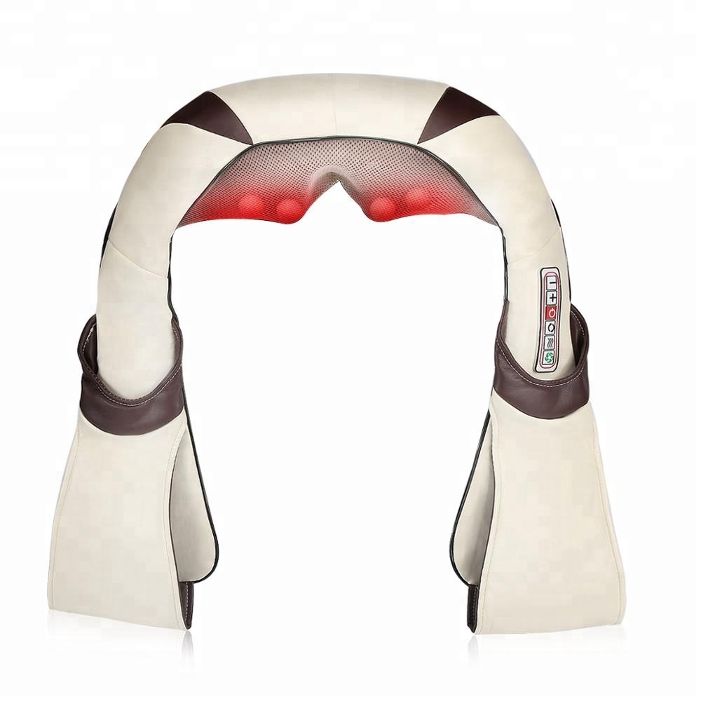 Rechargeable Smart portable neck and shoulder 3d massager electric with infrared heating