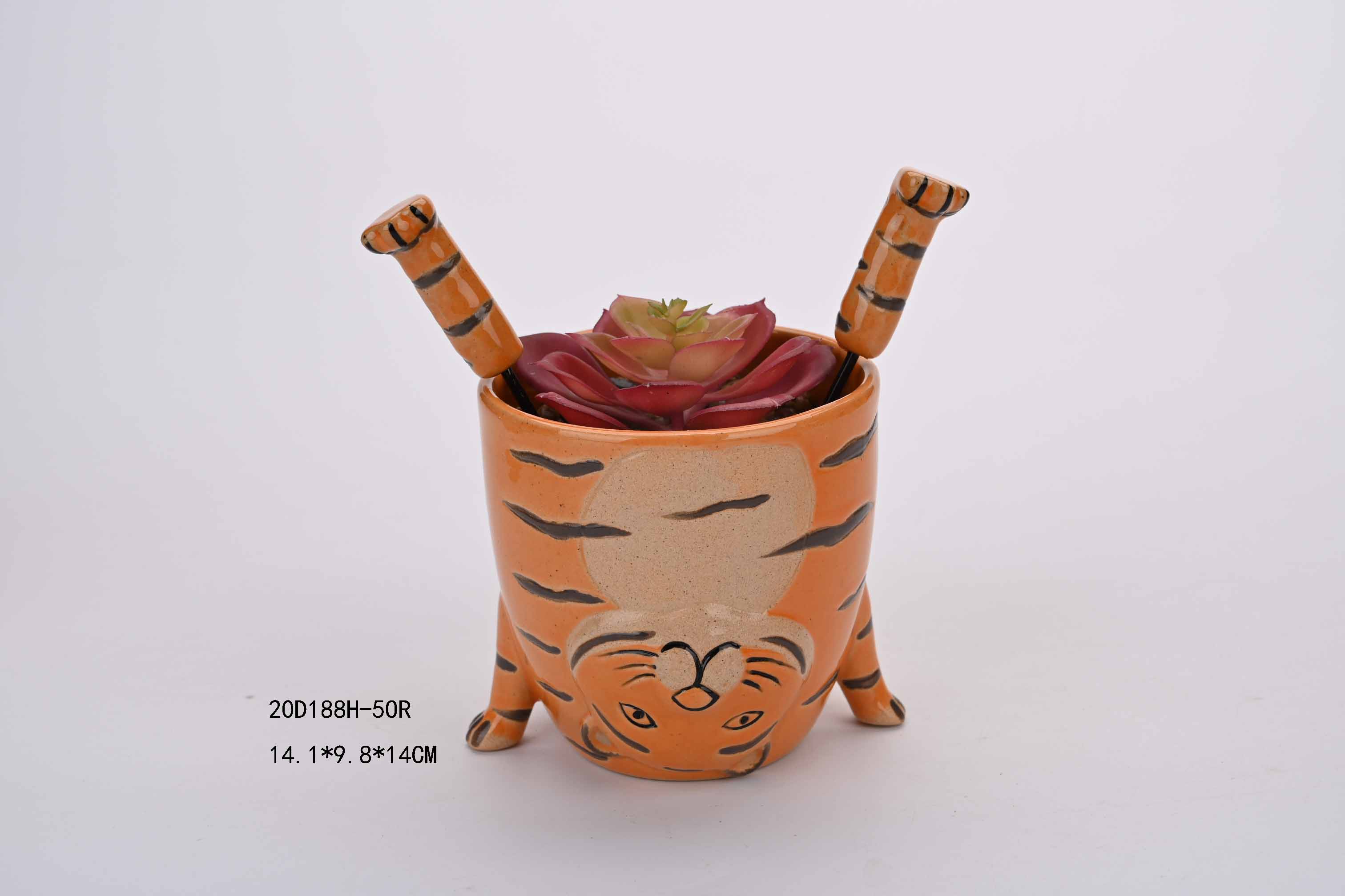 upside-down lovely tiger planter