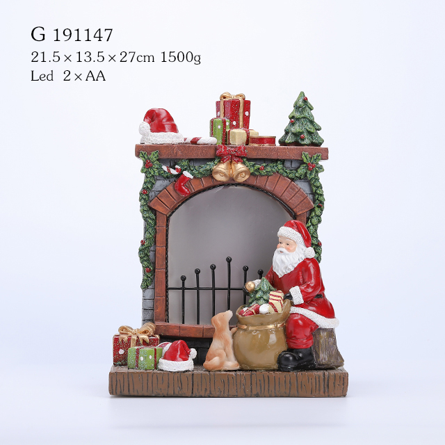 Christmas Fireplace With LED