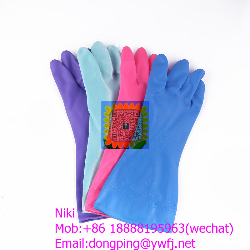 Reusable Kitchen Cleaning Rubber Household Latex Gloves