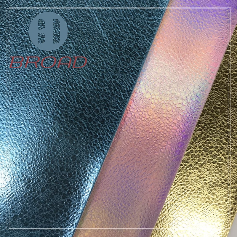 A MAtalic PU LEATHER WITH COTTON TC BACKING FOR SHOES BAGS , PATENT PU