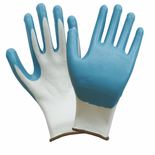 13G seamless Foam nitrile coated gloves