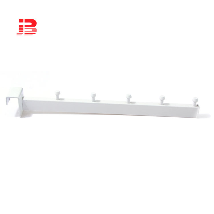 Square tube metal display ball hook