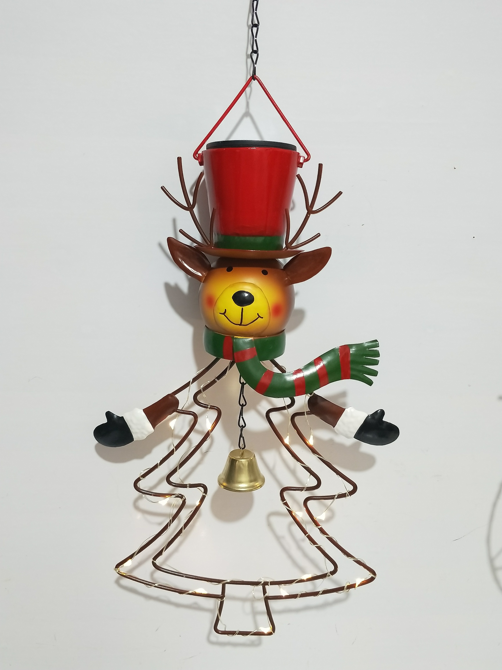 Solar Christmas deer hanging
