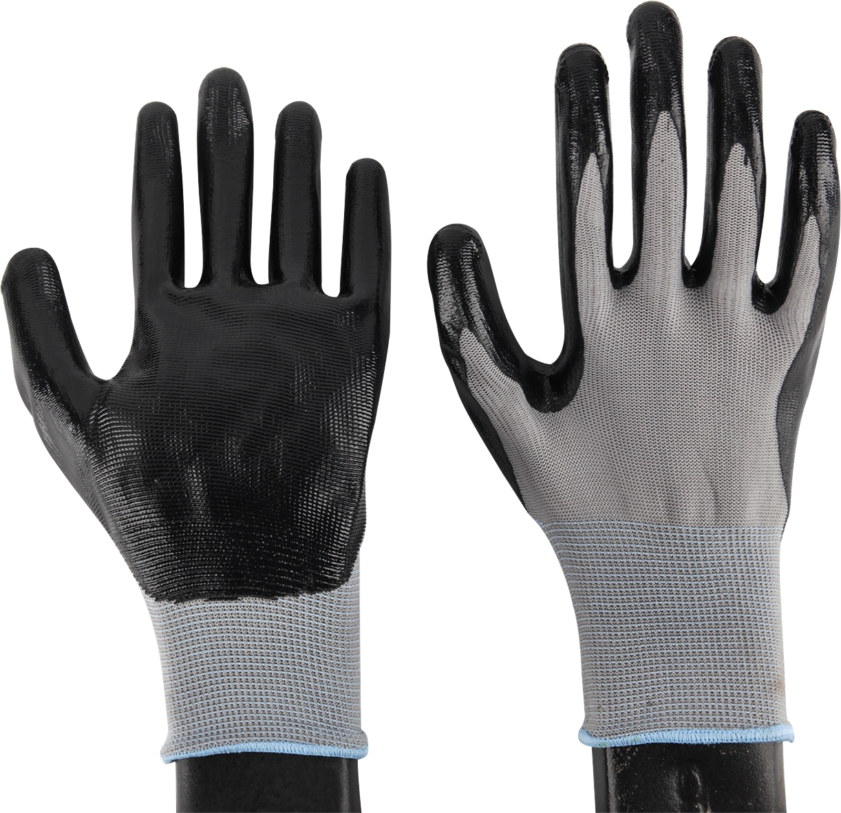 13G polyester black nitrile coated work gloves