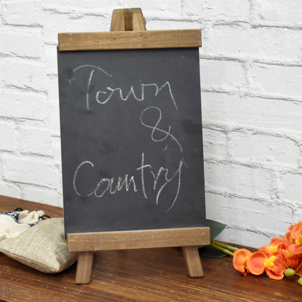 Desktop Message Blackboard, Fir Wood Easel Chalkboard