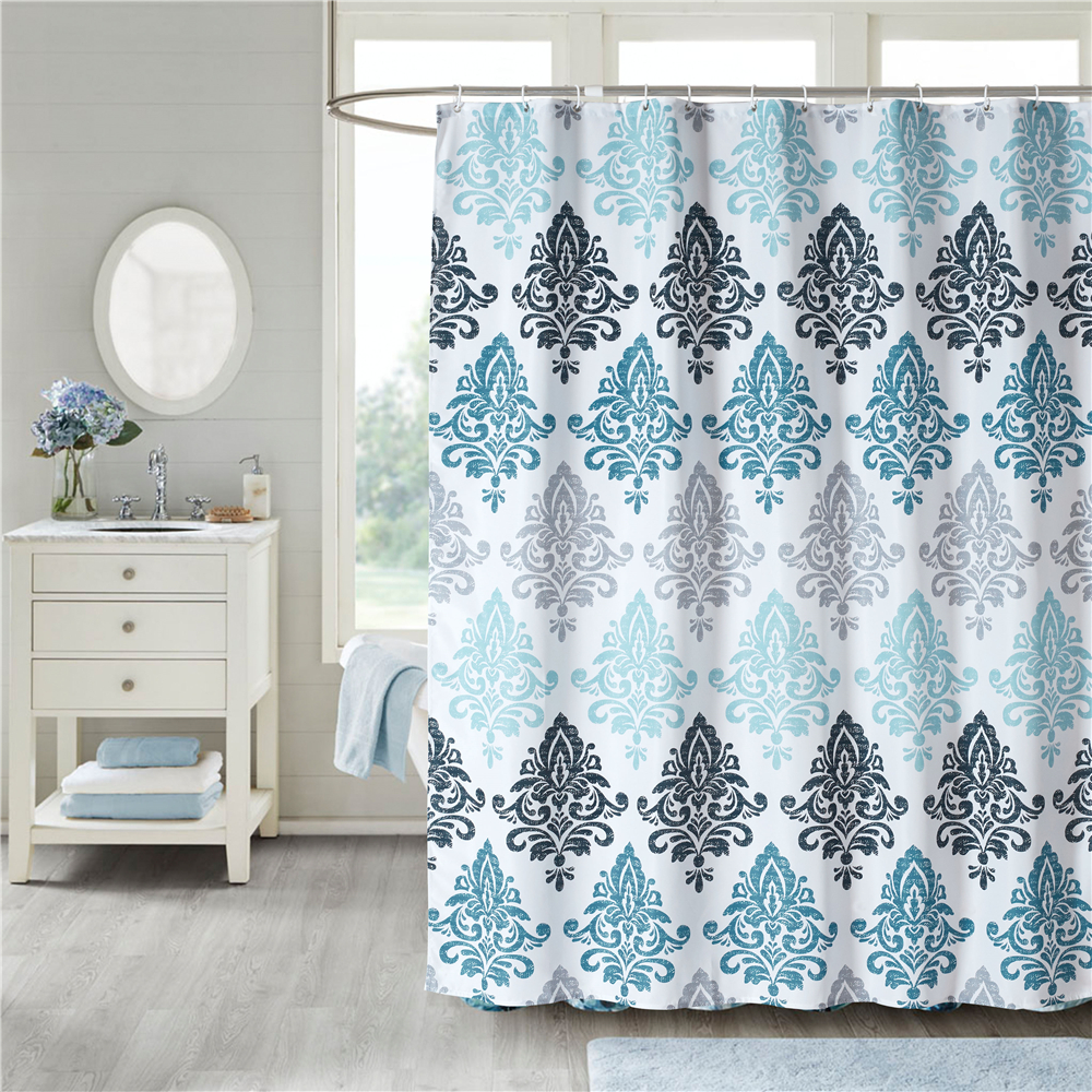 customized designed waterproof shower curtain for hotel