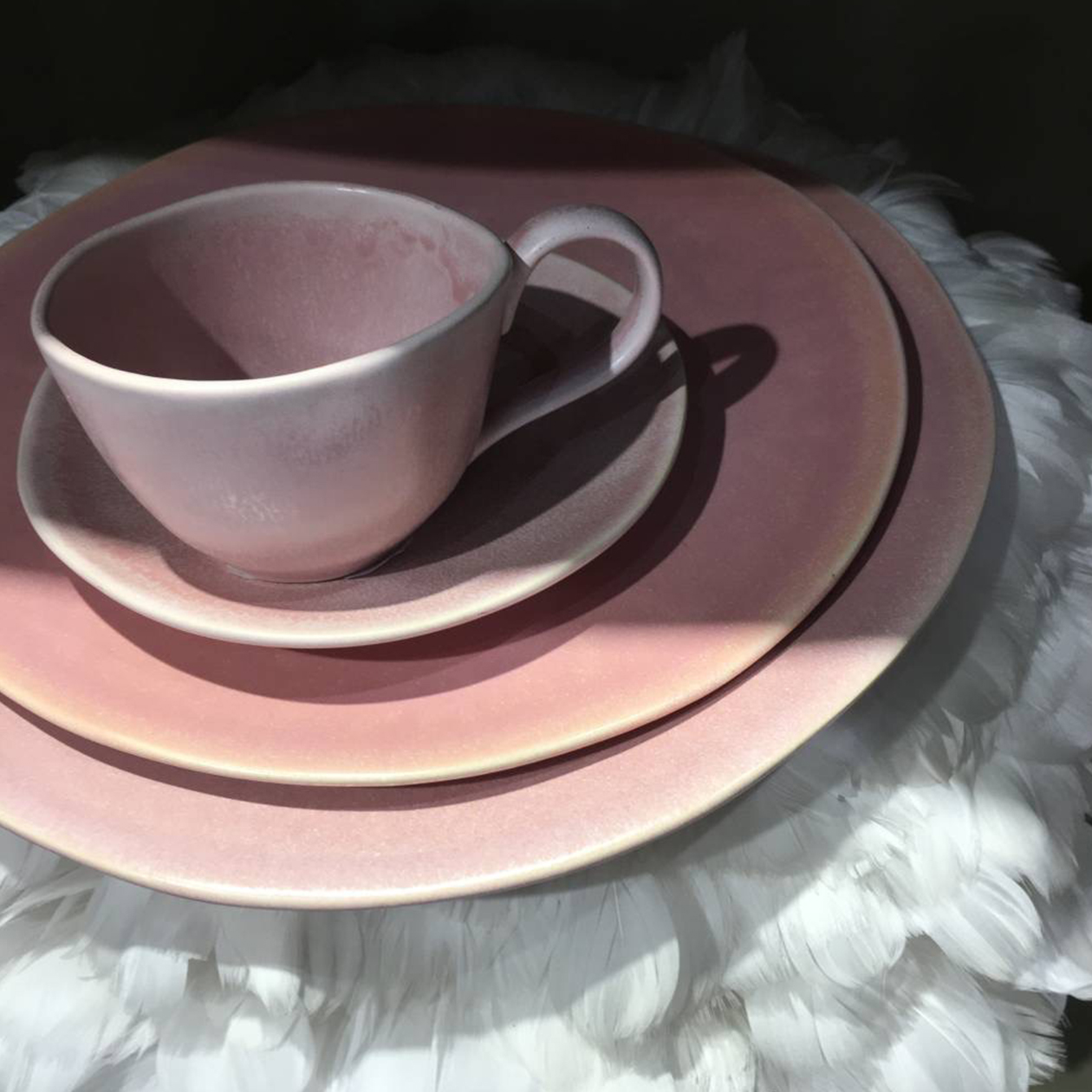 plate dia 25.5cm pink