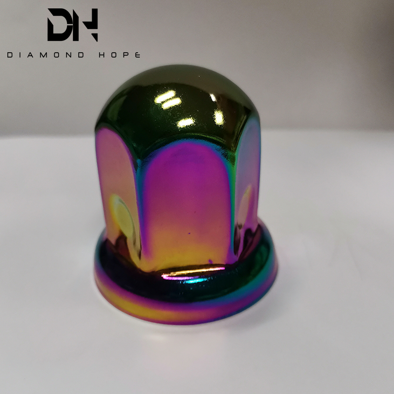 golden colorful steel stainless steel truck lug nut covers