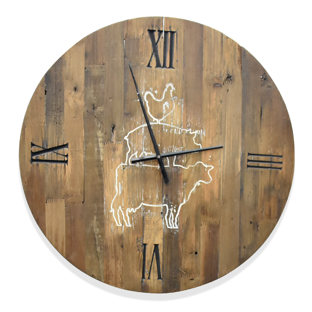 Farmhouse Country Style Decorative Wood Wall Clock