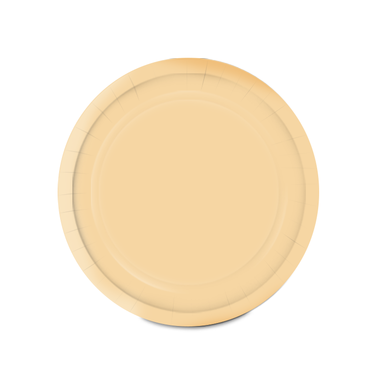 PAPER PLATE SOLID RED 9" Cream Color
