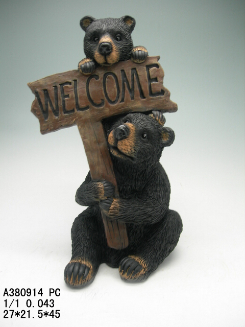 Polyresin Bear Décor Pc
