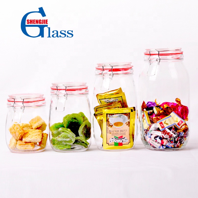 Wholesale Airless Glass Pickle Storage Jar with Airtight Lid