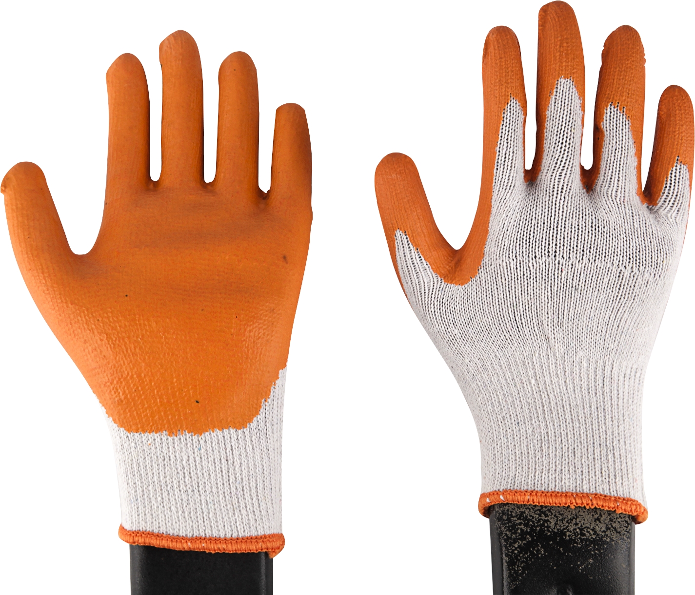 10G cotton lining latex coated safety work gloves